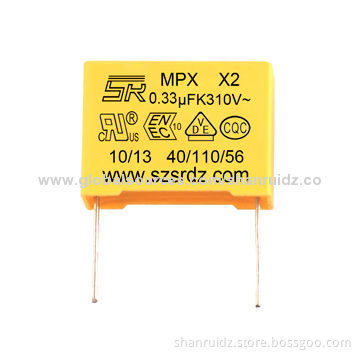Metallized Polypropylene Capacitor with 15mm Pitch, Made of Polypropylene Film, Used for Line Bypass